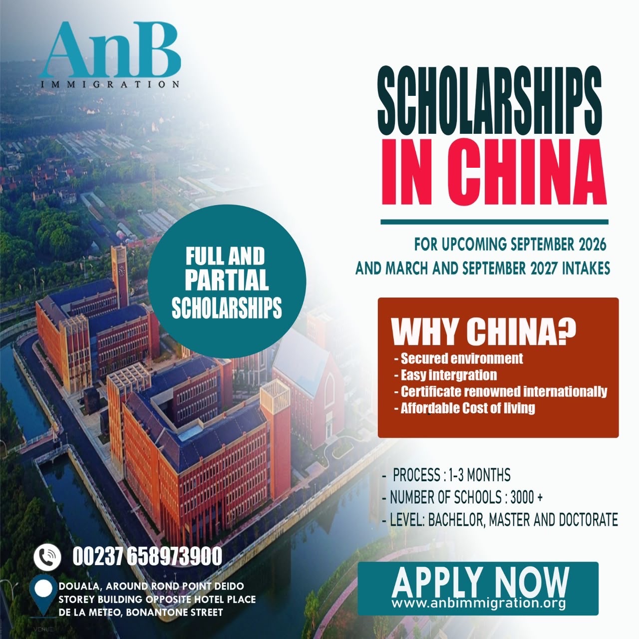 SCHOLARSHIPS IN CHINA